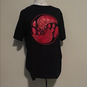 NWT Black Abby Road T-Shirt with Red Graphic Size Large